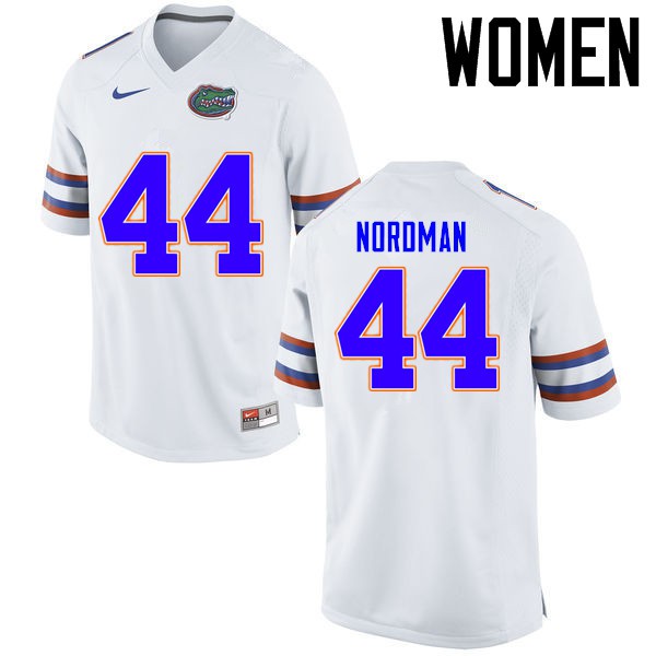 Florida Gators Women #44 Tucker Nordman College Football Jerseys White